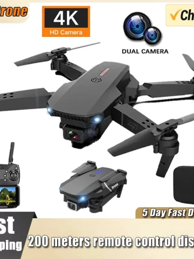 Professional Drone E88 4K Wide-Angle HD 1080P Camera WiFi FPV Height Hold Foldable RC Drone Quadrotor Helicopter