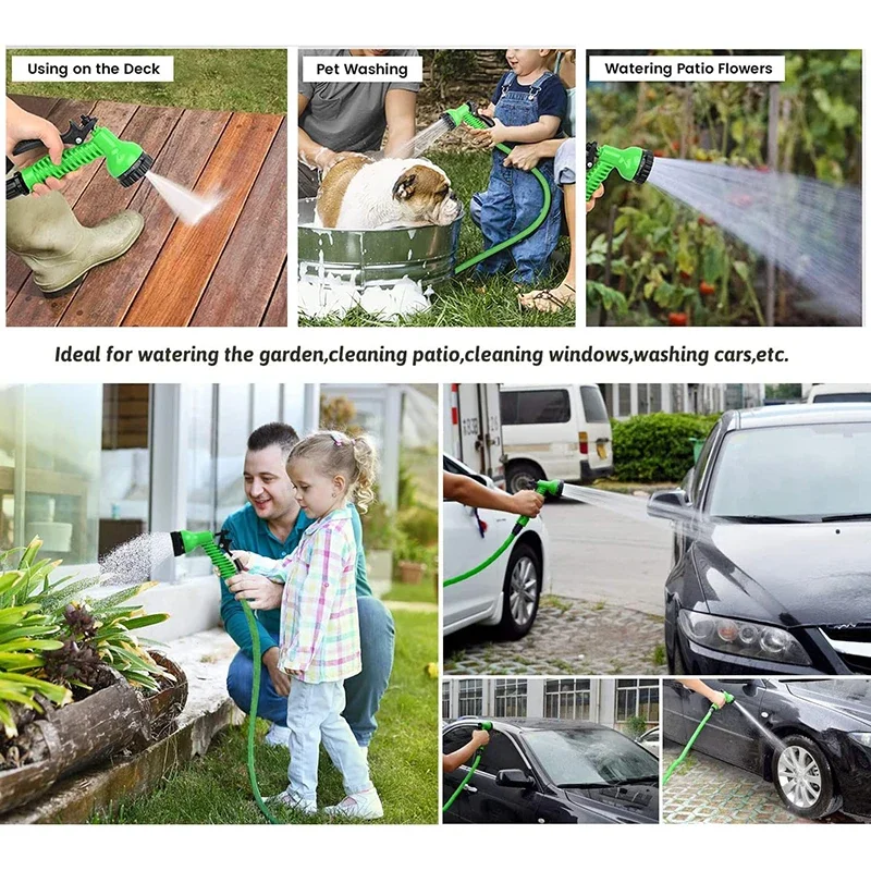 Retractable Magic Garden Hose High Pressure Car Wash Water Gun Watering Device - Image 31