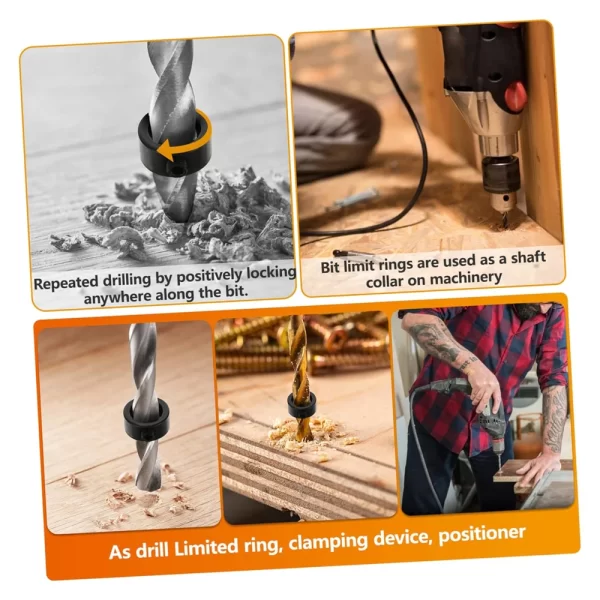 Steel Drill Stop Collar Kit - Metric Adjustable Depth Limiter Rings - Image 5