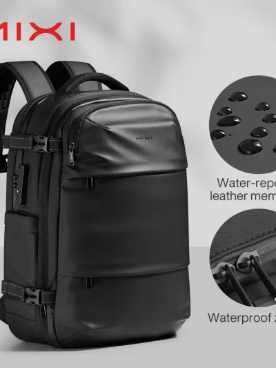 Mixi 19 Inch Vacuum Backpacks Men Expandable Bags Male Travel Backpacks Large Capacity Backpack
