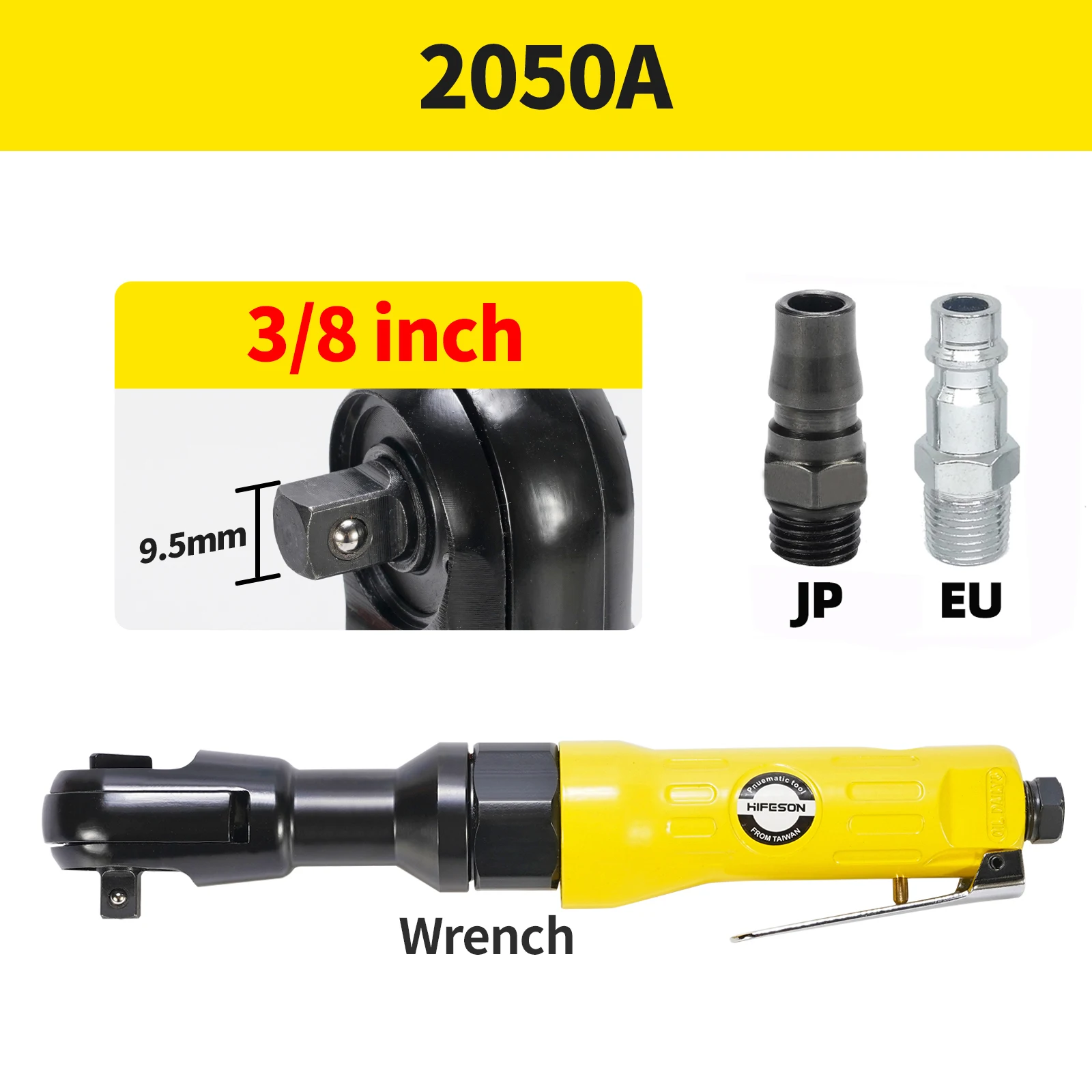 1/2 3/8 1/4 Inch Pneumatic Wrench Air Ratchet Air Wrench Pneumatic Tools Spanners Air Tools With A EU Connector - Image 9