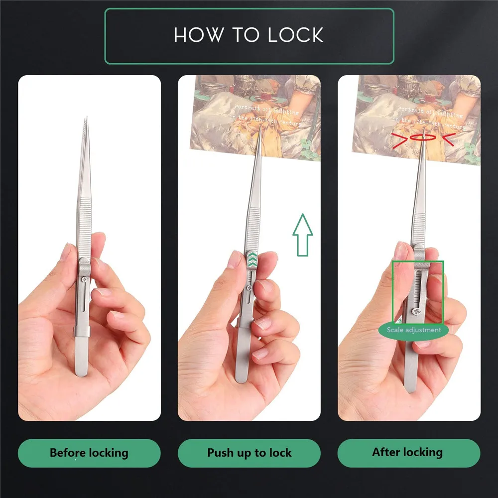 16CM Professional High Precision Stainless Steel Jewelry Tweezers - Image 5