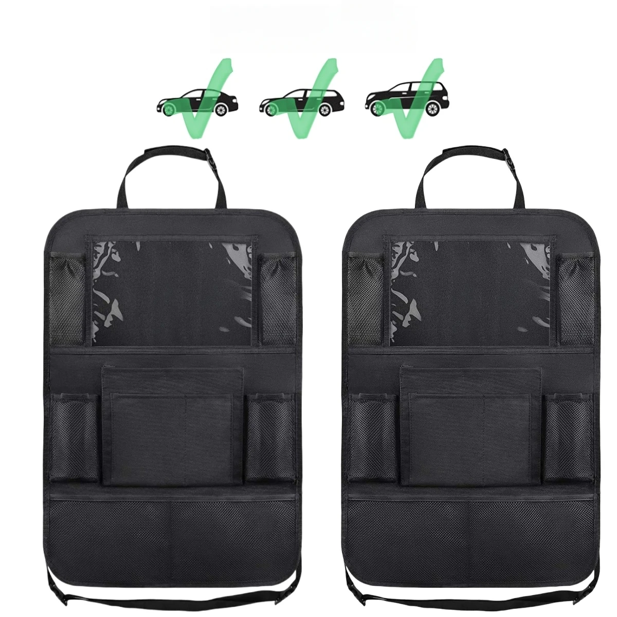 Car Seat Back Organizer 10 Storage Pockets with Touch Screen Tablet Holder - Image 5