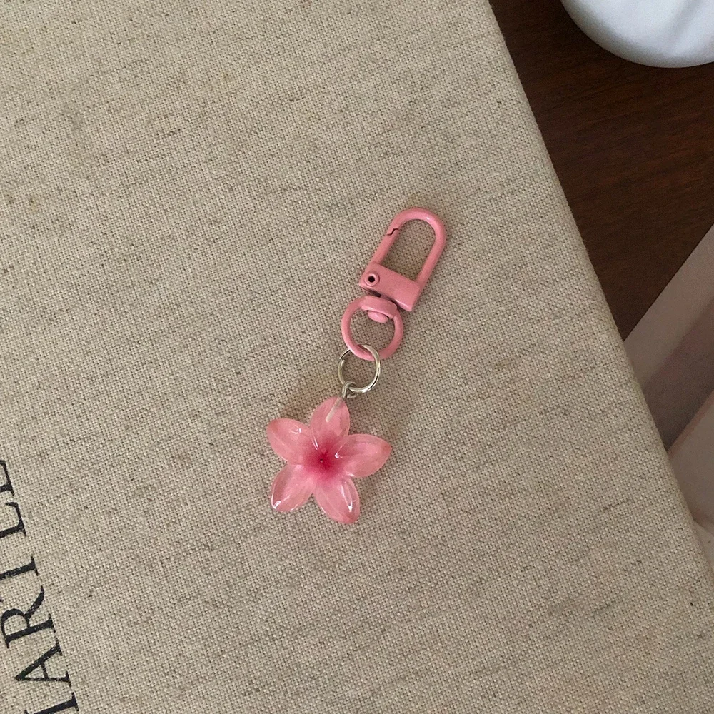 Sweet Colorful Jelly Flower Key Chain Color DIY Flower Cute Keychains Pendant - Image 19