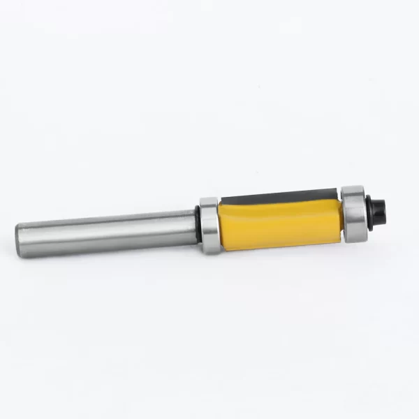 LAVIE 1pcs 8mm Shank Double Bearing Straight 1 inch Trim Router Bit Trimming Knife Milling Cutter Carbide Flush Woodworking - Image 4