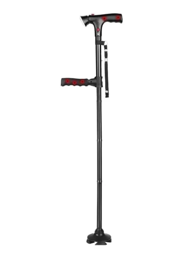 Collapsible Telescopic Folding Cane Elder Cane LED Walking Trusty Sticks Elder Crutches