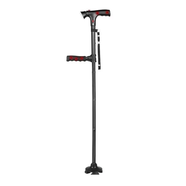 Collapsible Telescopic Folding Cane Elder Cane LED Walking Trusty Sticks Elder Crutches
