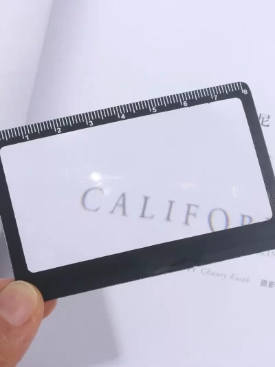 Card Size With Scale Reading Glass Fresnel Lens Outdoor Focused Ignition Book Page Magnification Magnifier Sheet X3 Magnifying