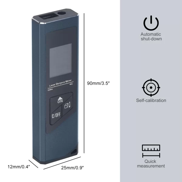 Mini Laser Rangefinder Digital Tape Measure Laser Ruler USB Charge Aluminum Alloy Fuselage Portable Digital Laser Distance Meter - Image 10