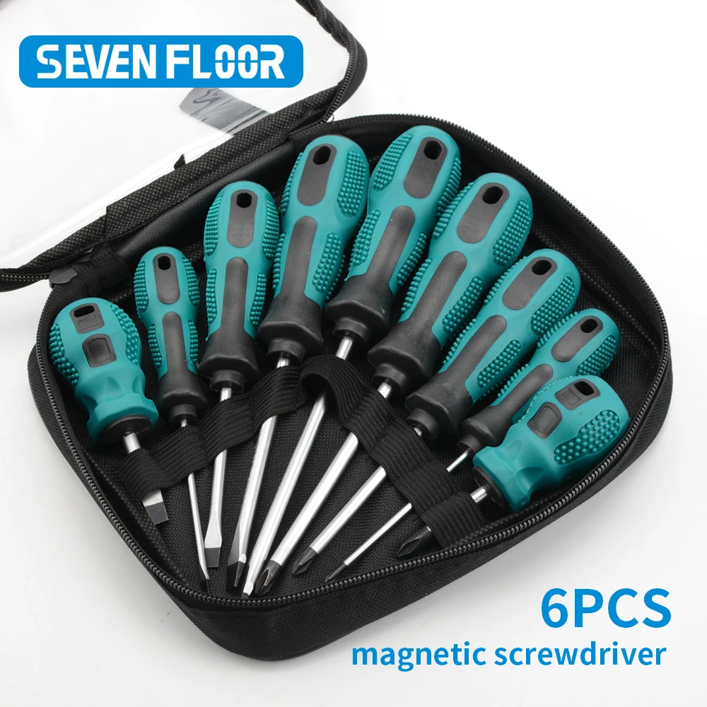 9/6Pcs Magnetic Screwdriver Set Heavy Duty Manual Cross Head Screwdriver Metric Flat Head Screwdriver - Image 5