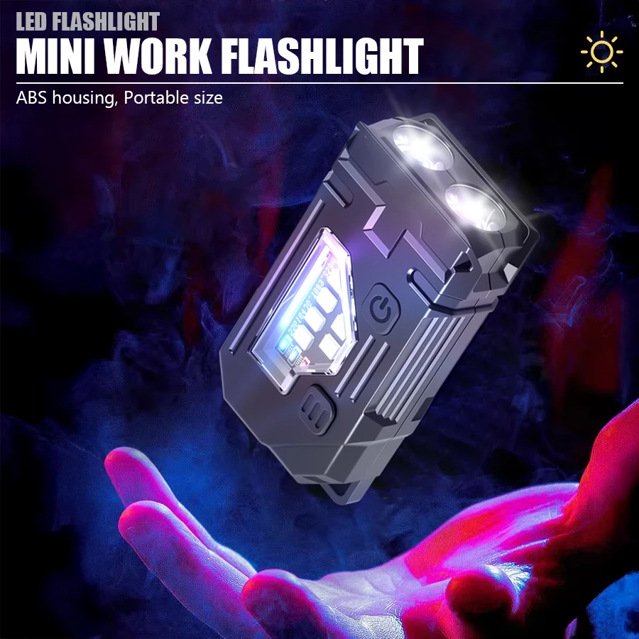 XIWANGFIRE Super Bright Pocket Torch Light LED Multifunctional Linterna Magnetic COB EDC Mini Keychain Flashlight Rechargeable - Image 46