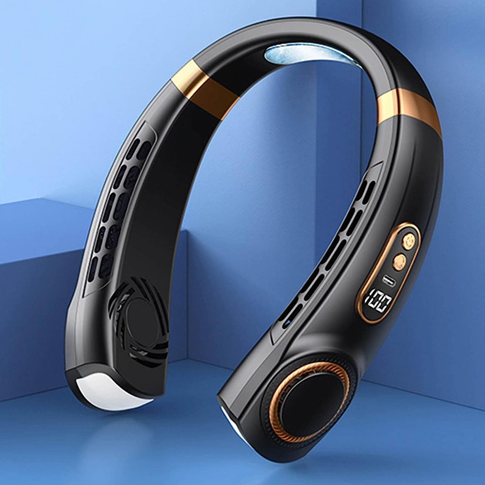 2025 Mini Hanging Neck Fan Portable Bladeless Neck Fan Air Cooler Digital Display Rechargeable - Image 17