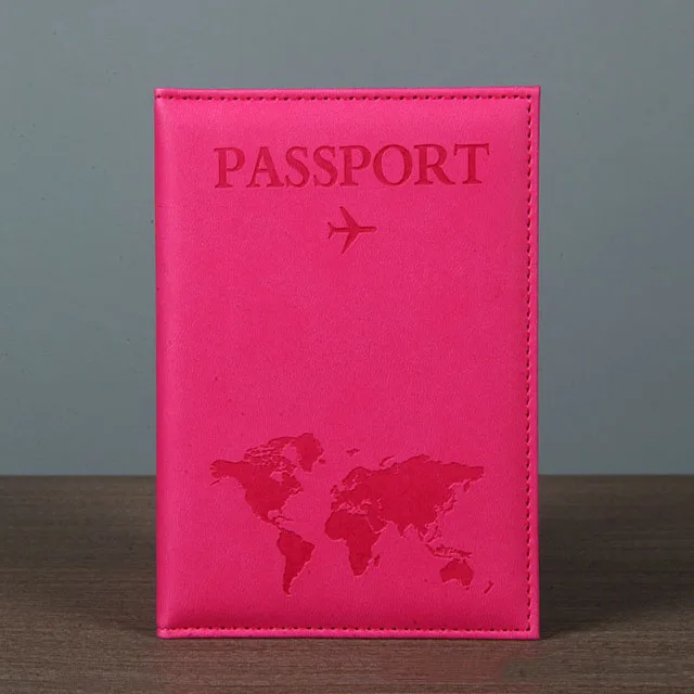 Lover The World Map Passport Cover Hot Stamping Simple Plane Women Men Travel Passport Case - Image 27