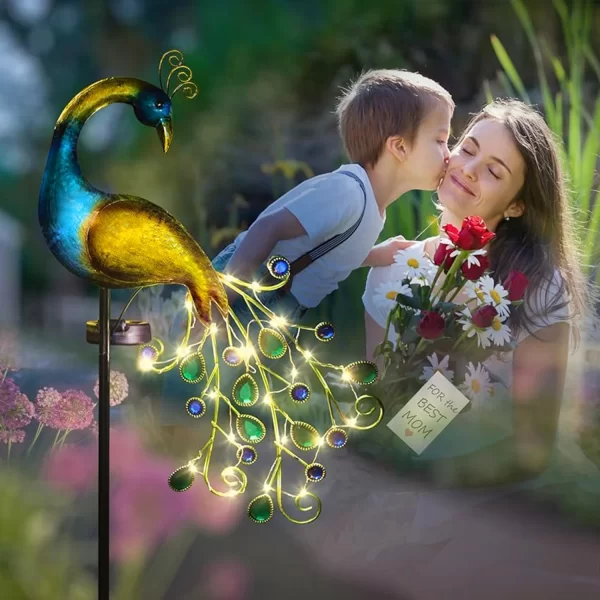 1 PC Peacock Animal-Shaped Solar Garden Lamp Outdoor Decorative Lighting Automatic Sensor Solar-Powered - Image 10