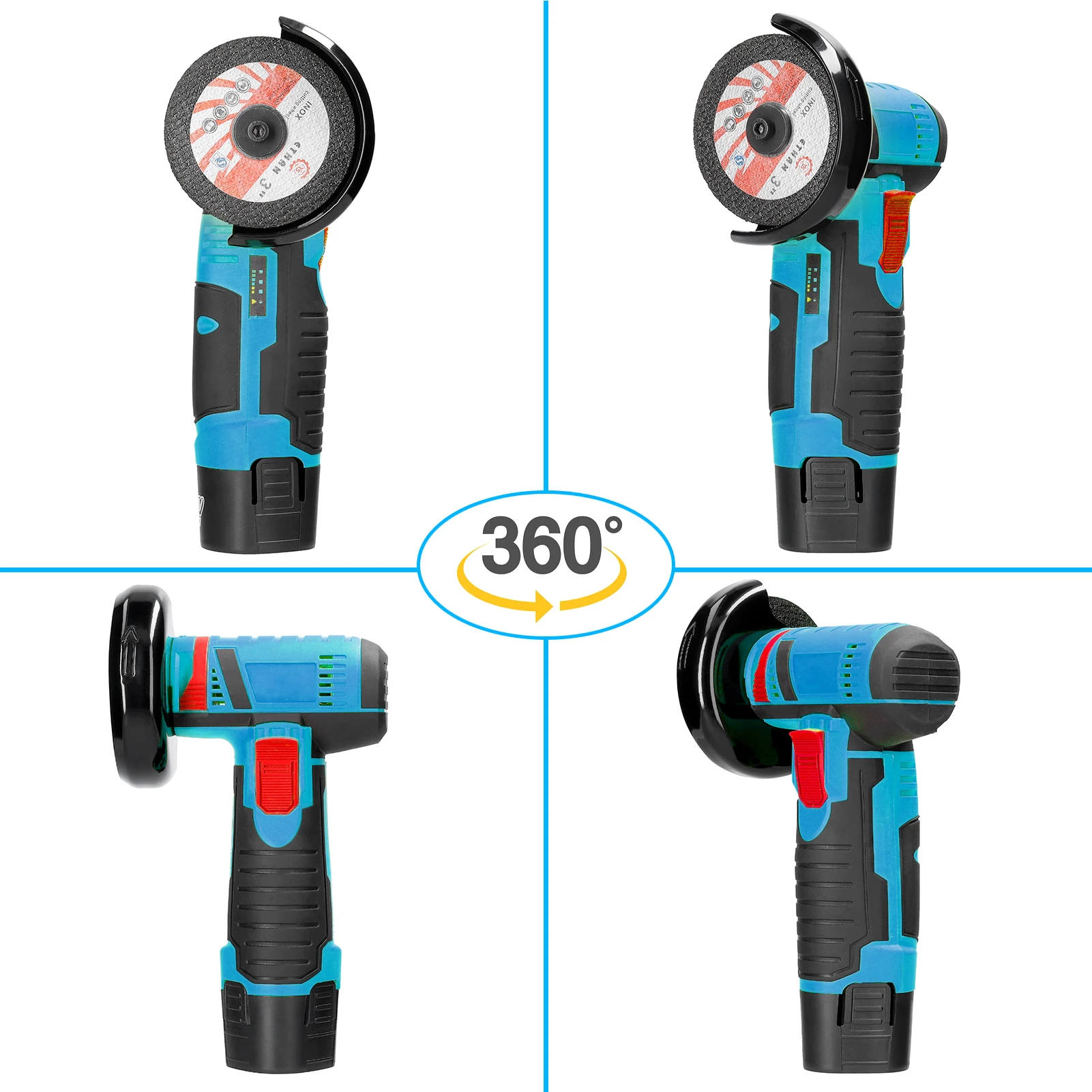 12V Cordless Electric Angle Grinder 19500rpm Lithium Battery Mini Polishing Grinding Machine Diamond Cutting Power Grinder - Image 19