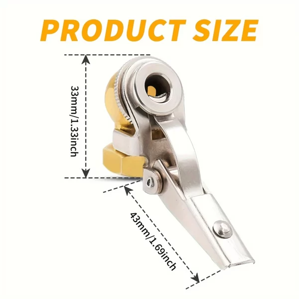 2Pcs Tire Air Chuck 1/4 NPT Threaded Connector Thread Tire Air Nozzle - Image 6