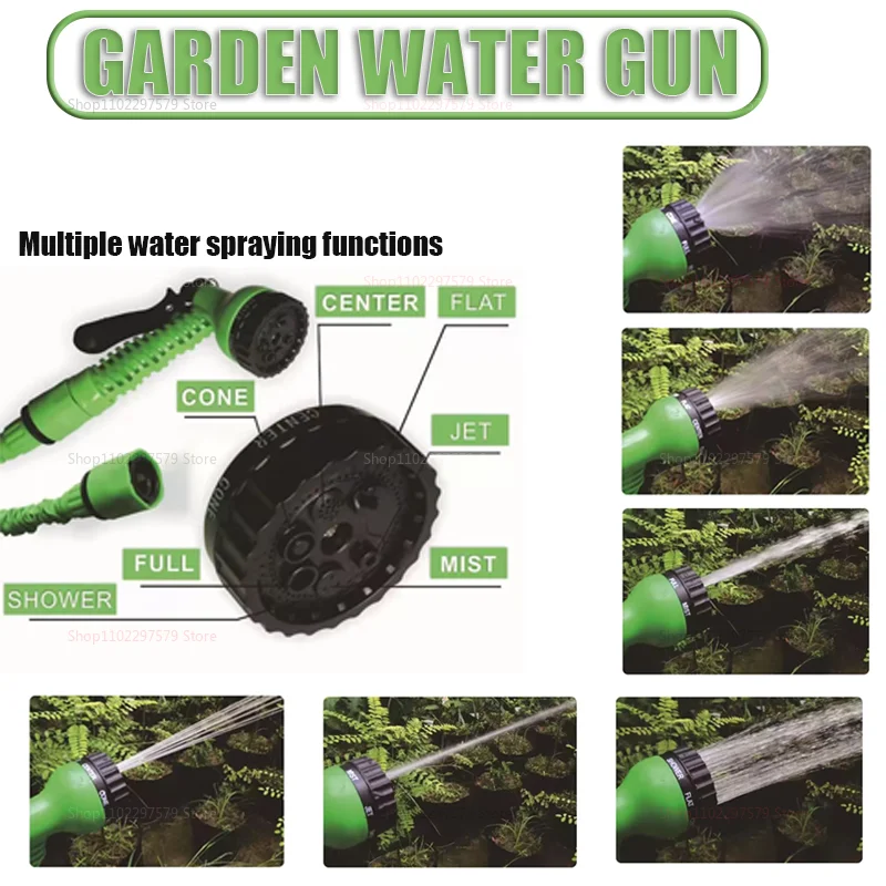 Retractable Magic Garden Hose High Pressure Car Wash Water Gun Watering Device - Image 6
