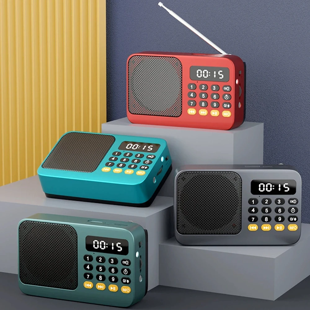 Portable Radio Music Player Handheld Rechargeable Digital FM USB TF MP3 Player Speaker - Image 23