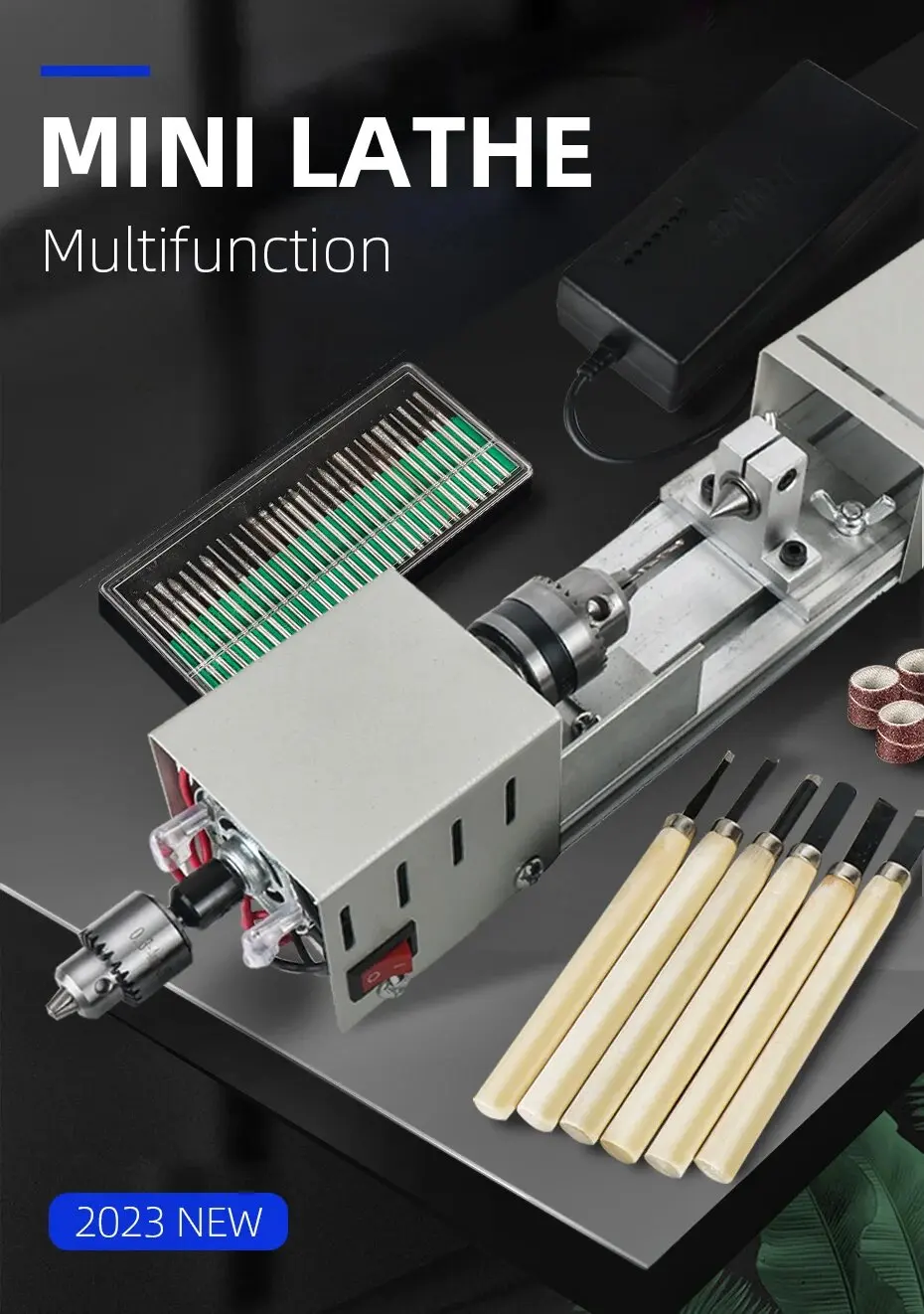 12-24V Buddha Bead Machine Multifunction Mini Lathe Compact Lathe Turning Center for Wood Sanding Polishing Jewelry Rotary Tools - Image 10