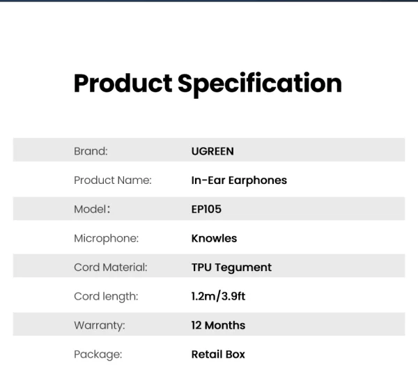 UGREEN 3.5mm USB Type C Wired Earbuds with Microphone, Wired Earphones in Ear Headphones HiFi Stereo,For Most with 3.5mm Jack - Image 18