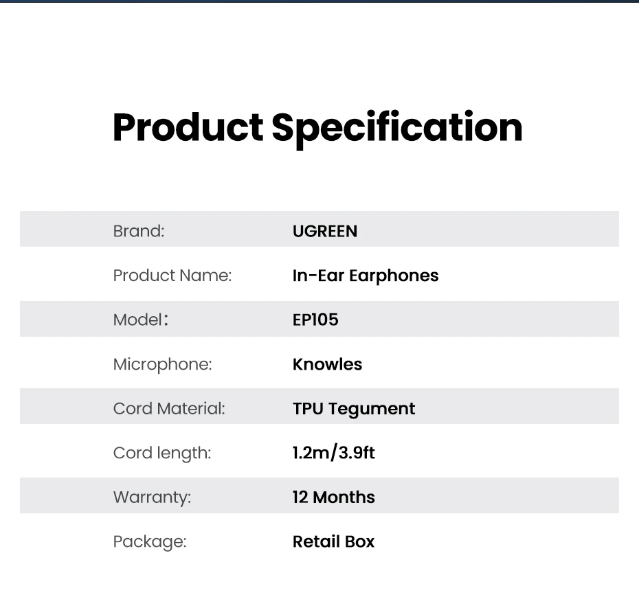 UGREEN 3.5mm USB Type C Wired Earbuds with Microphone, Wired Earphones in Ear Headphones HiFi Stereo,For Most with 3.5mm Jack - Image 18