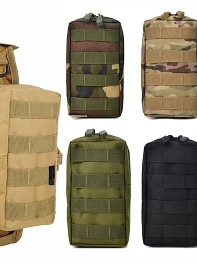 600D Oxford Outdoor Military Tactical Bag EDC Molle Tool Zipper Waist Accessories Durable Belt Como Pouch