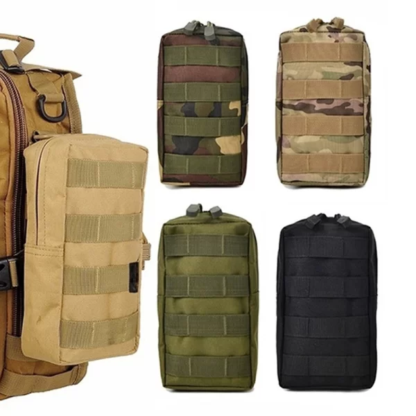 600D Oxford Outdoor Military Tactical Bag EDC Molle Tool Zipper Waist Accessories Durable Belt Como Pouch