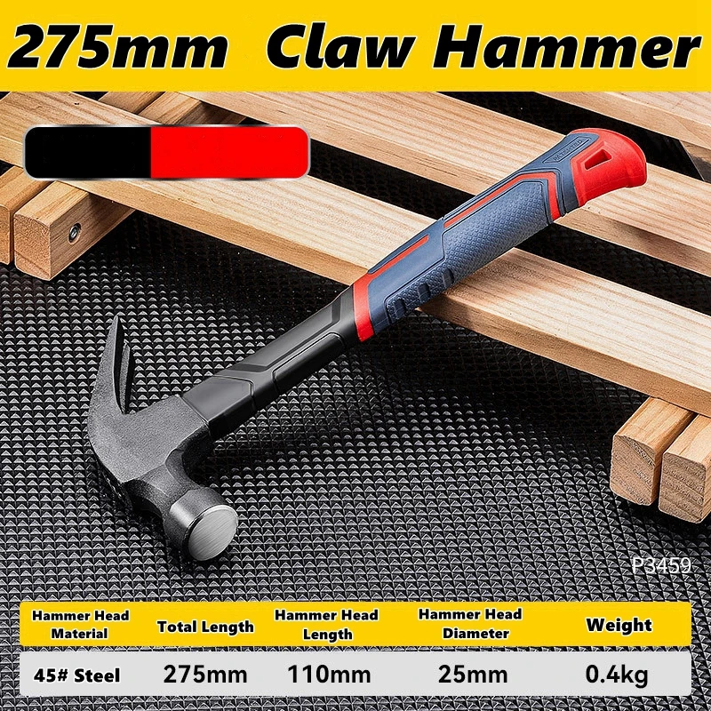Multifunctional Claw Hammer Ramshorn Nail Hammer Engineering Handle Lightweight - Image 9