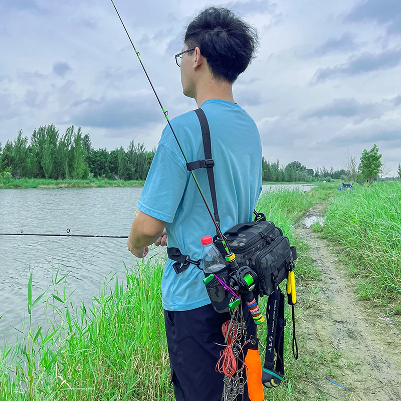 Multifunctional Fishing Tackle Shoulder Bag Storage Bag Portable Fishing Rod Holder - Image 11
