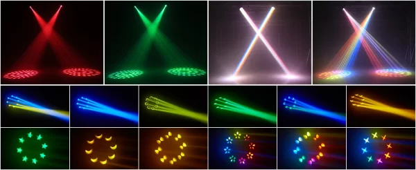 U'King 280W Beam Moving Head Light DMX512 16CH Rainbow Effect Pattern Light 10R 3in1 LED Stage Light - Image 9