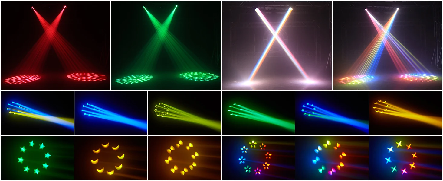U'King 280W Beam Moving Head Light DMX512 16CH Rainbow Effect Pattern Light 10R 3in1 LED Stage Light - Image 9