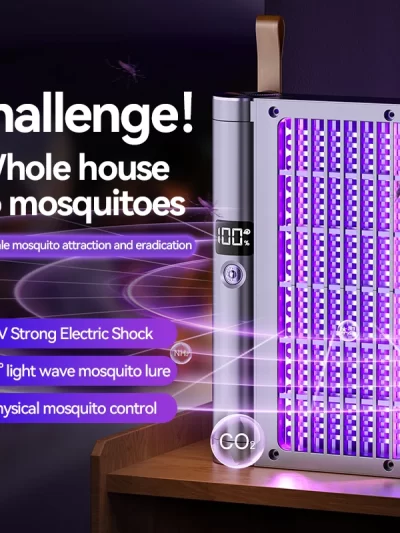 Electric Shock Mosquito Swatter Foldable Zapper Anti Mosquito Lamp Repellent Killer Rechargeable