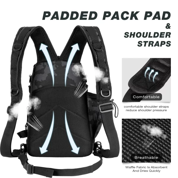 Fishing Backpack Tackle Sling Bag - Fishing Backpack with Rod Holder - Image 4