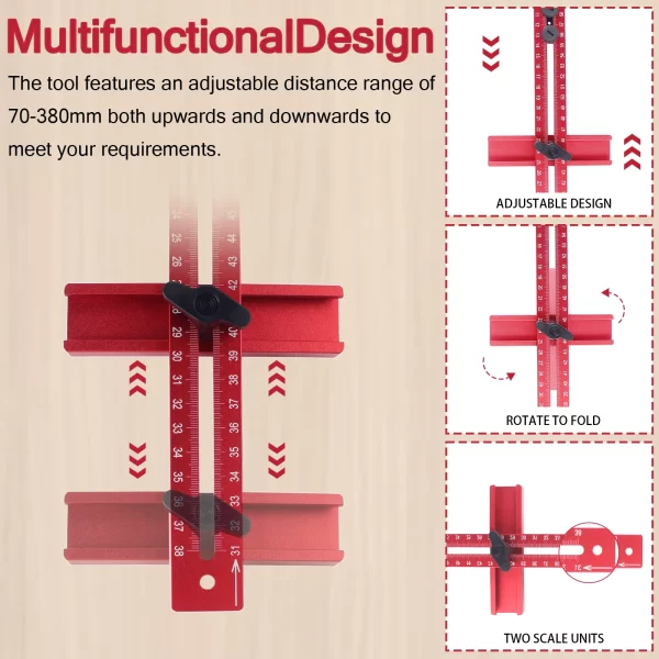 3 in 1 Router Milling Groove Bracket for Woodworking Circular Cutting Jig Aluminum - Image 18