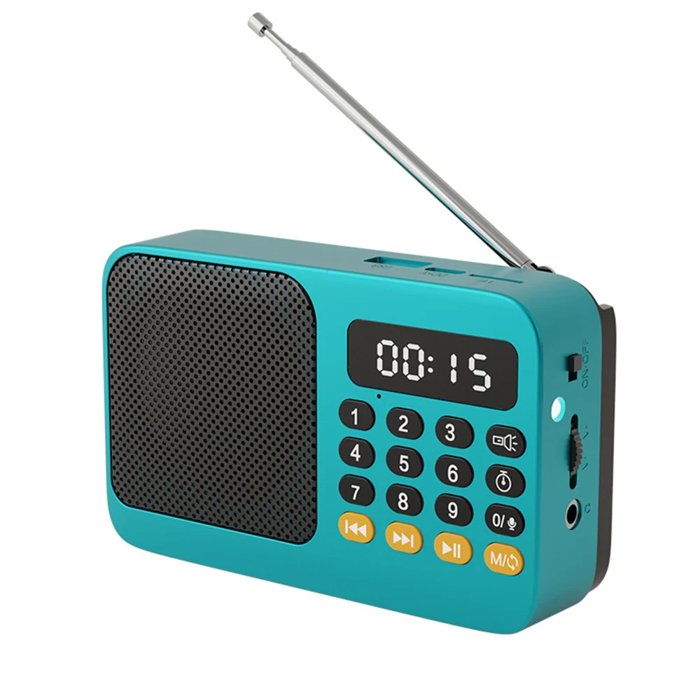 Portable Radio Music Player Handheld Rechargeable Digital FM USB TF MP3 Player Speaker - Image 7