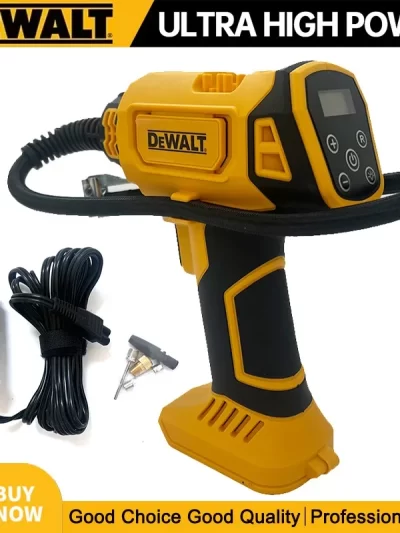 Dewalt Air Compressor Automatic Tire Inflator Cordless Rechargeable Handheld Electric Pump with Digital Pressure Gauge