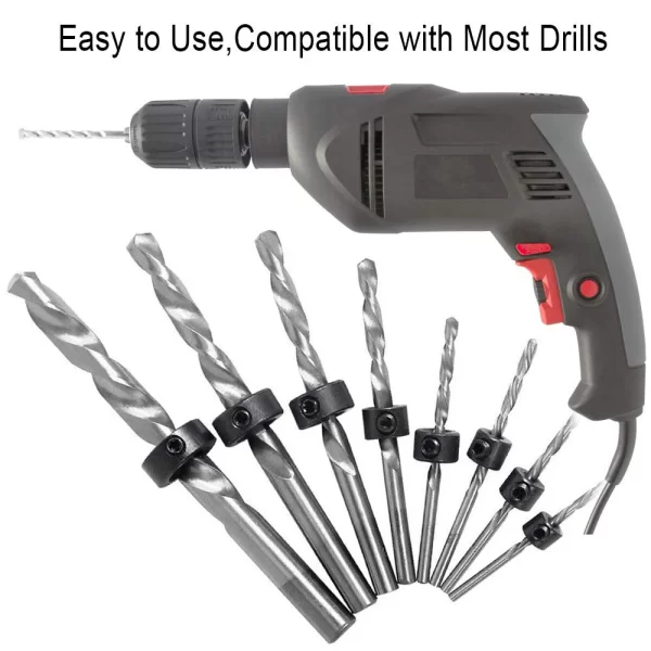 Steel Drill Stop Collar Kit - Metric Adjustable Depth Limiter Rings - Image 16