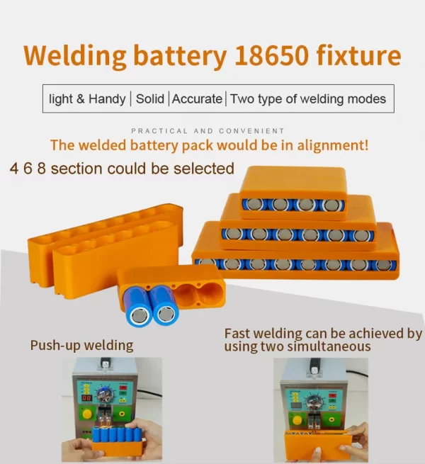 18650Battery Pack Fixture For Spot Welder Single Row Double Sided Spot Welding Plastic Fixed Fixture Battery Pack Soldering Tool - Image 9