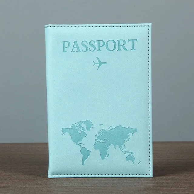 Lover The World Map Passport Cover Hot Stamping Simple Plane Women Men Travel Passport Case - Image 25