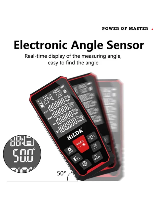 Building Measure Ruler Portable Range Test Finder Backlit LCD Distance Measure Tool Ft/in/Ft/Ft+in - Image 11