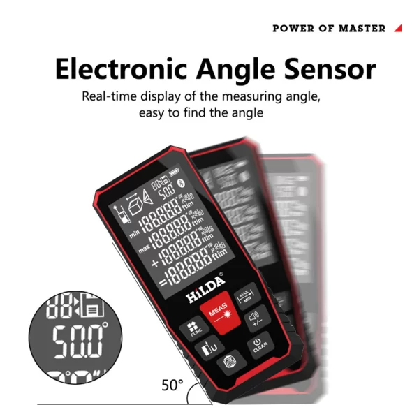Building Measure Ruler Portable Range Test Finder Backlit LCD Distance Measure Tool Ft/in/Ft/Ft+in - Image 3