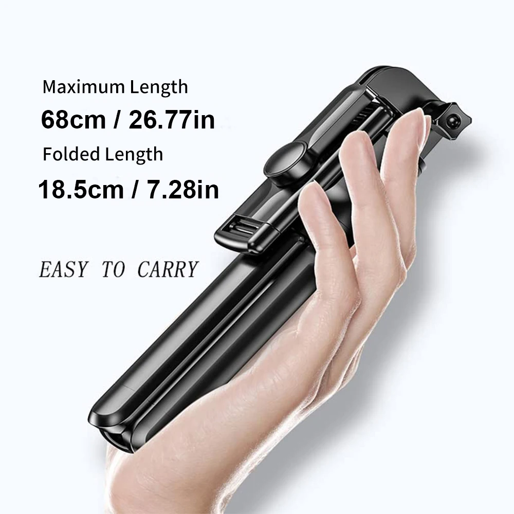 Portable Wireless Selfie Stick Extendable Tripod Stand With Bluetooth Remote for iPhone Android Vlog Live Streaming Bracket - Image 6