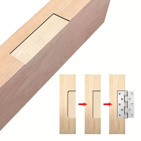 Door Hinge Jig,Woodworking Hole Opener Slotting Locator Aluminum Alloy Door Hinge Installation Kit for Door Lock Installation - Image 17