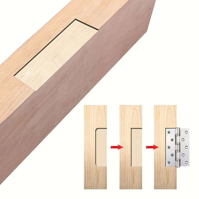 Door Hinge Jig,Woodworking Hole Opener Slotting Locator Aluminum Alloy Door Hinge Installation Kit for Door Lock Installation - Image 17