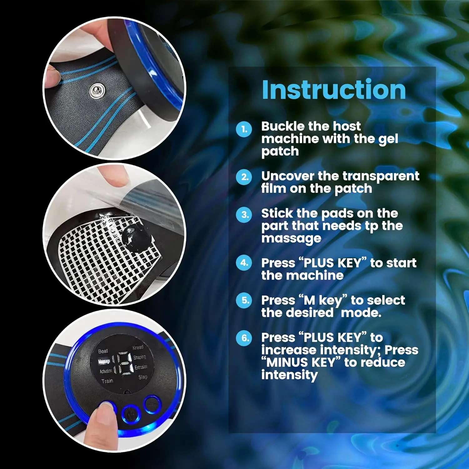 Neck Massager Mini Electric Neck Massage EMS Cervical Back Vertebra Massage Patch 8 Modes - Image 19