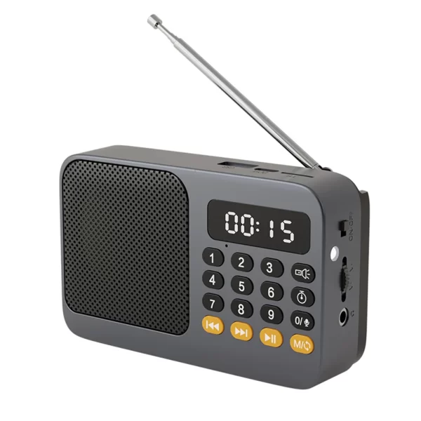 Portable Radio Music Player Handheld Rechargeable Digital FM USB TF MP3 Player Speaker - Image 10