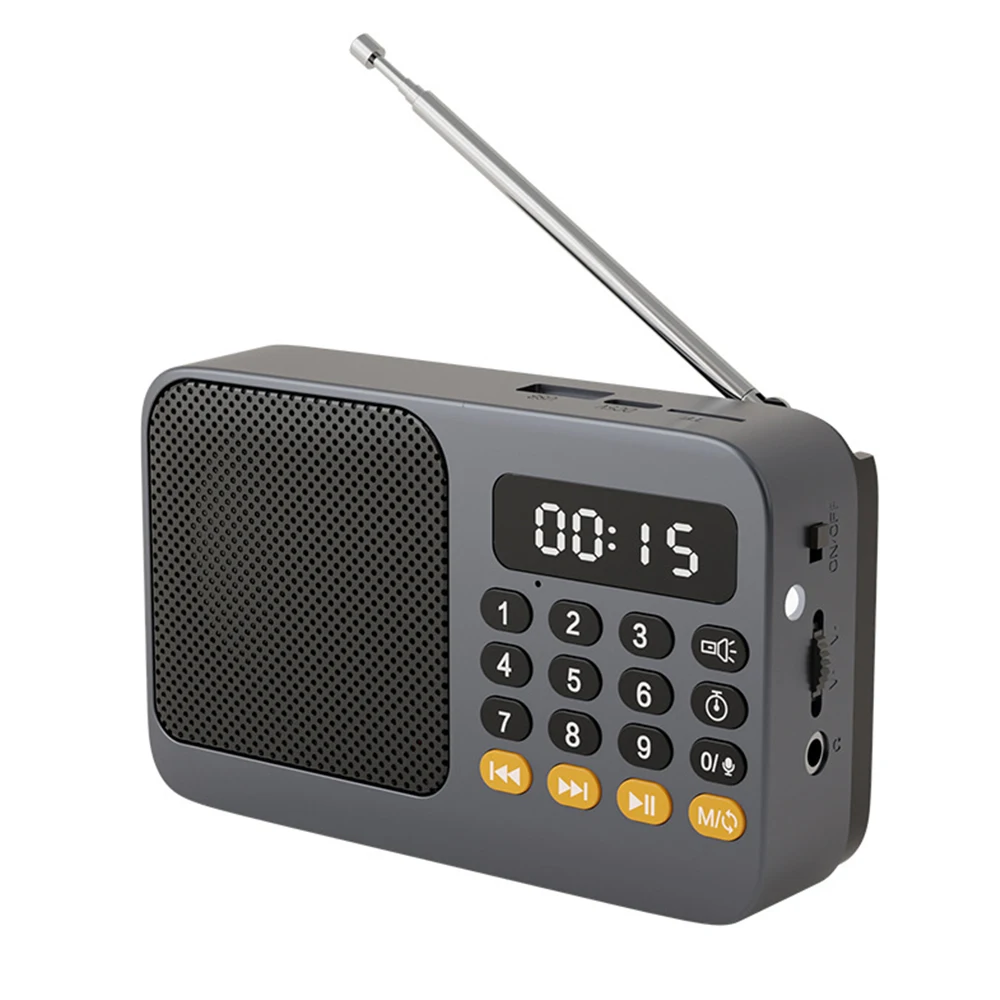 Portable Radio Music Player Handheld Rechargeable Digital FM USB TF MP3 Player Speaker - Image 10