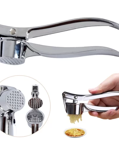 Garlic Press Crusher Mincer Kitchen Stainless Steel Garlic Smasher Squeezer