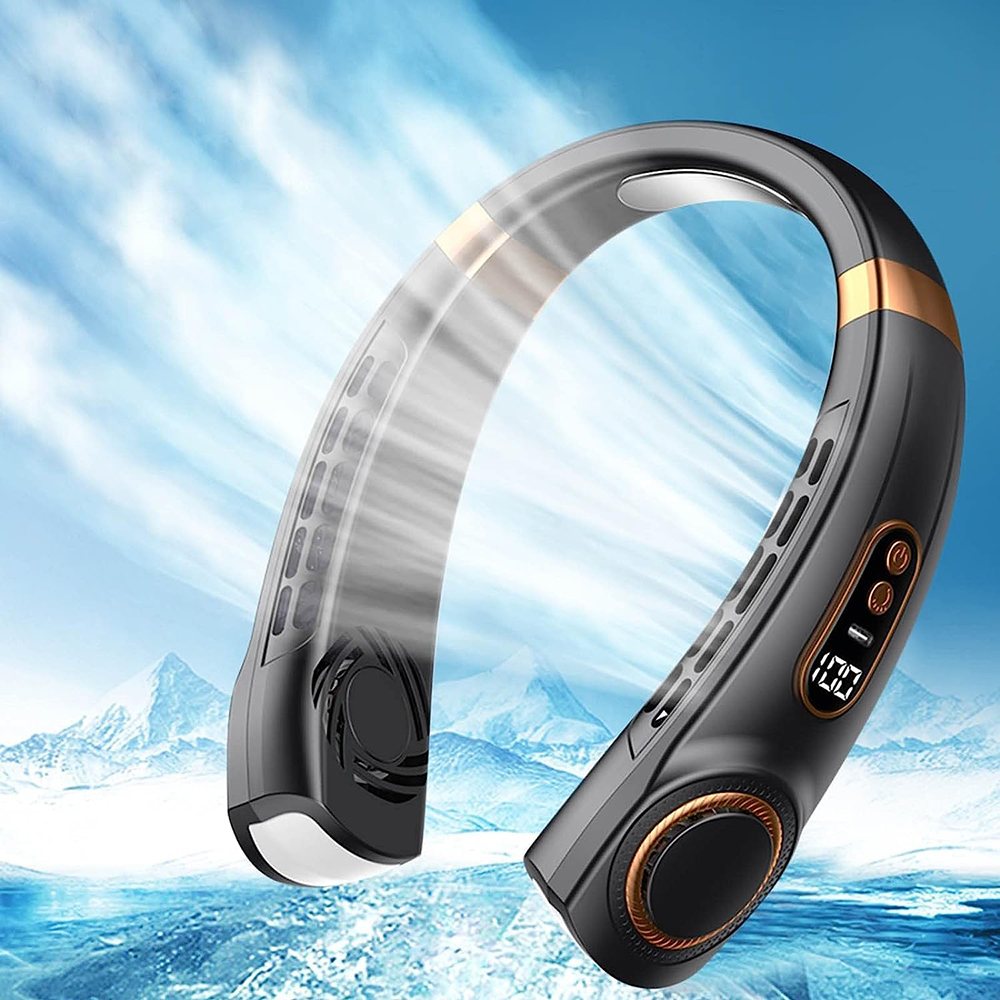 2025 Mini Hanging Neck Fan Portable Bladeless Neck Fan Air Cooler Digital Display Rechargeable - Image 11