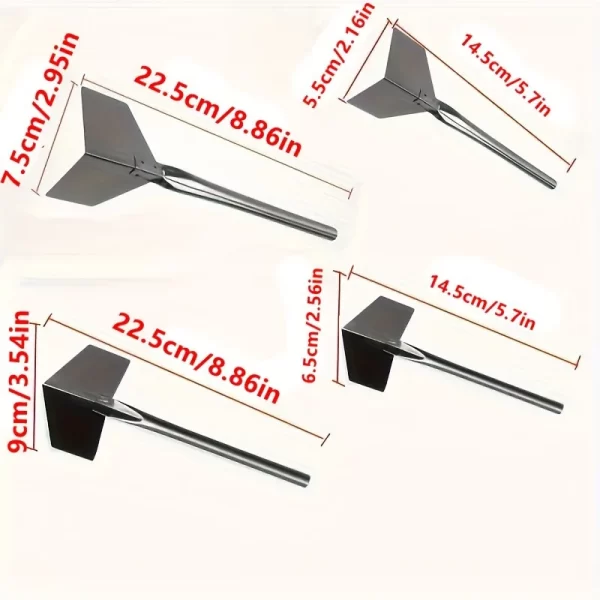 4pcs Stainless Steel Yin and Yang Horn Wall Corner Scraping Putty, Wall Corner Spatula - Image 4